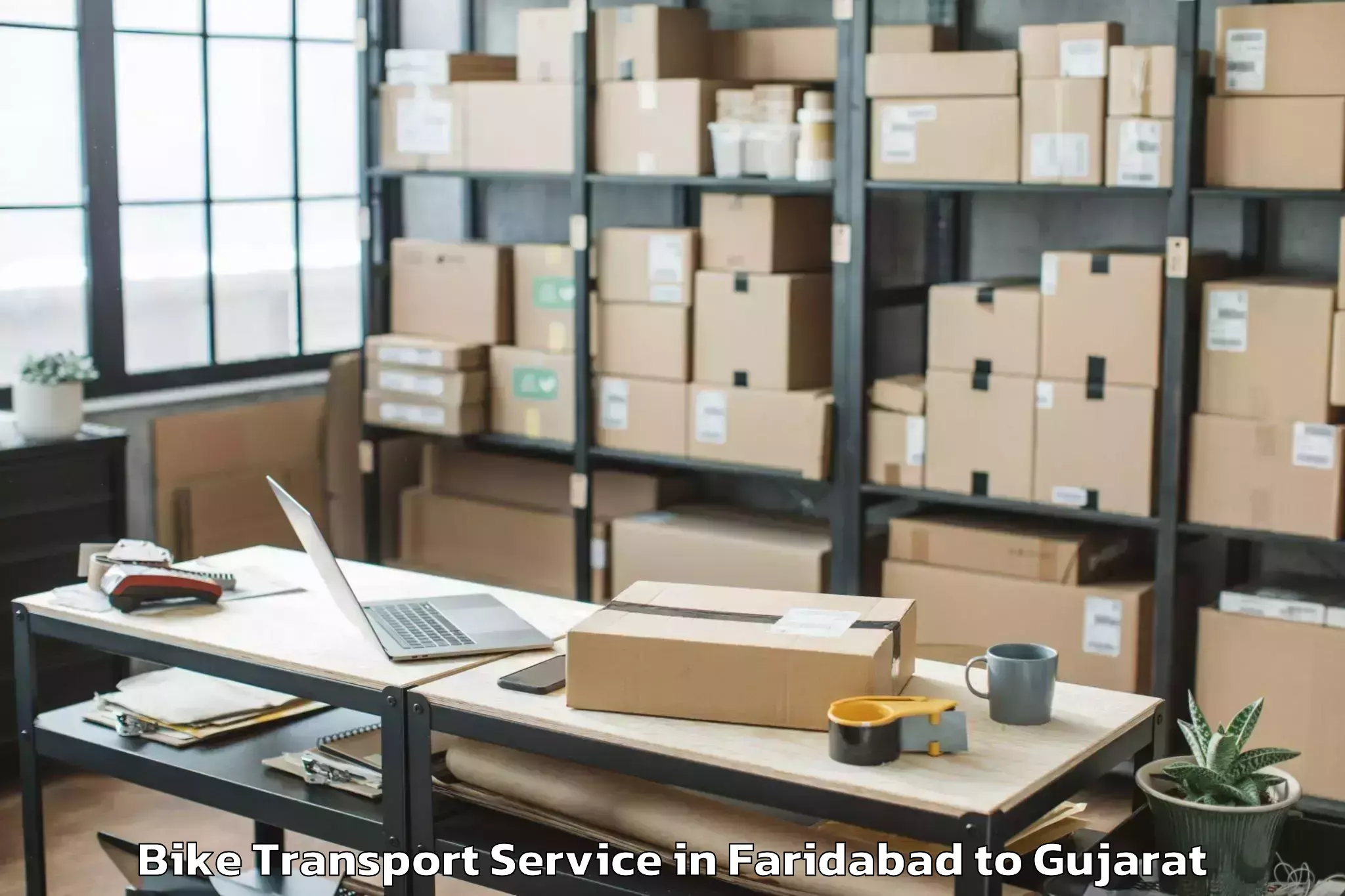 Expert Faridabad to Una Gir Somnath Bike Transport